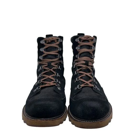 Sorel Mens Size 8.5 Mad Mukluk Boots Suede Leather Hawk Water Resistant Black
