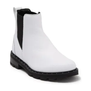 Sorel Women Lug Sole Chelsea Boots Lennox Chelsea Size US 5.5M White Leather
