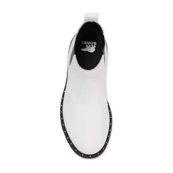 Sorel Women Lug Sole Chelsea Boots Lennox Chelsea Size US 5.5M White Leather