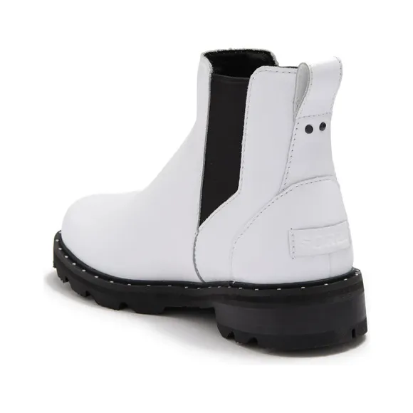 Sorel Women Lug Sole Chelsea Boots Lennox Chelsea Size US 5.5M White Leather