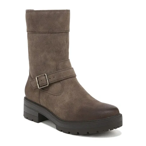 SOUL Naturalizer Newport Mid Calf Boot, Sz 6 W, Brown, Synthetic Mens Shoes