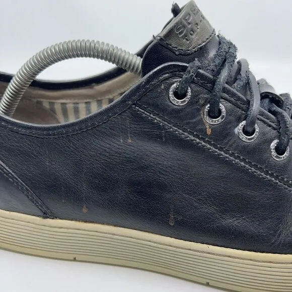 Sperry Gold Cup Sport ASV Men’s Size 11.5 Black White Leather Shoes Sneaker