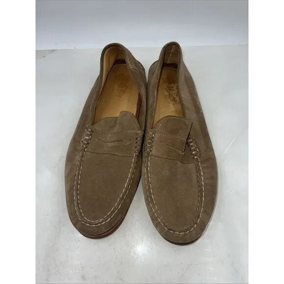 Sperry Shoes Mens Sz 12 Brown Suede Leather Upper Gold Cup Casual Loafer Shoes