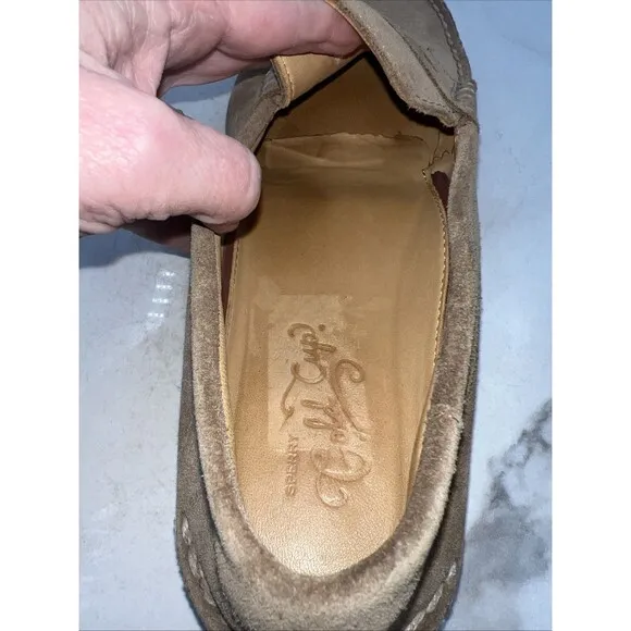 Sperry Shoes Mens Sz 12 Brown Suede Leather Upper Gold Cup Casual Loafer Shoes