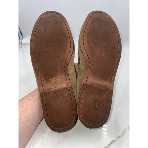Sperry Shoes Mens Sz 12 Brown Suede Leather Upper Gold Cup Casual Loafer Shoes