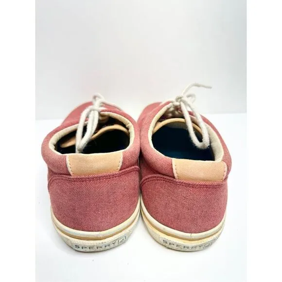 Sperry Sneakers Mens Size 9.5 Halyard Burgundy Corduroy Shoes