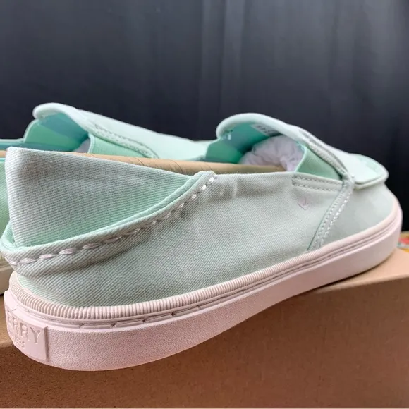 Sperry Top-Sider Slip On Mint Green Womens Various Sizes