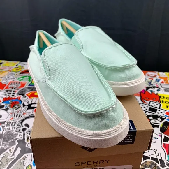 Sperry Top-Sider Slip On Mint Green Womens Various Sizes