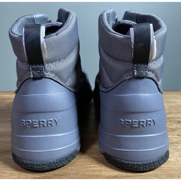 Sperry Women's Seacycled Duck Float Grey Zipup Duck Boots STS88065 Size US9/EU40