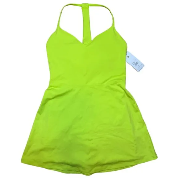 Spiritual Gangster Jet Active Dress S Neon Yellow Tennis/Golf Shorts/Pocket NWT
