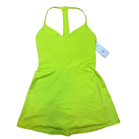 Spiritual Gangster Jet Active Dress S Neon Yellow Tennis/Golf Shorts/Pocket NWT