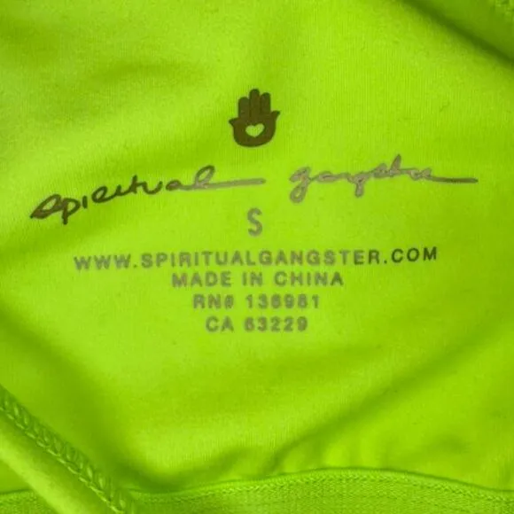 Spiritual Gangster Jet Active Dress S Neon Yellow Tennis/Golf Shorts/Pocket NWT