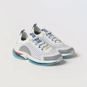 SPORTY RACING WHITE SNEAKERS SIZE 2.5