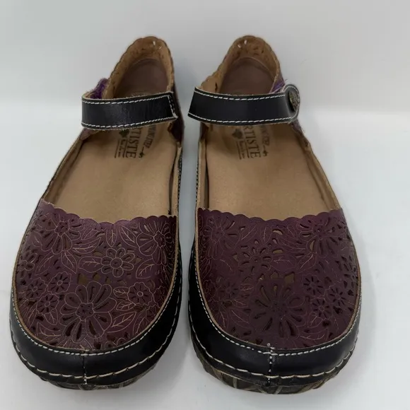 Spring Step L'Artiste Kysandra Womens Mary Jane Purlpe Flat Shoes Eu37 US6.5 - 7