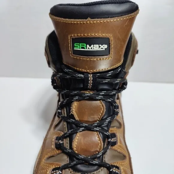 SR Max Winston Men's Brown Comp Toe EH Slip Resistant Work Shoe Size 10.5