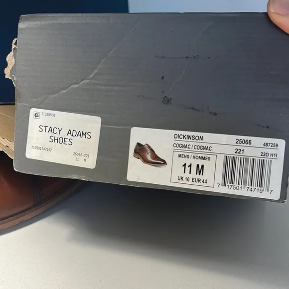 STACY ADAMS Dickinson Memory Foam Men’s Shoes Cognac Size 11