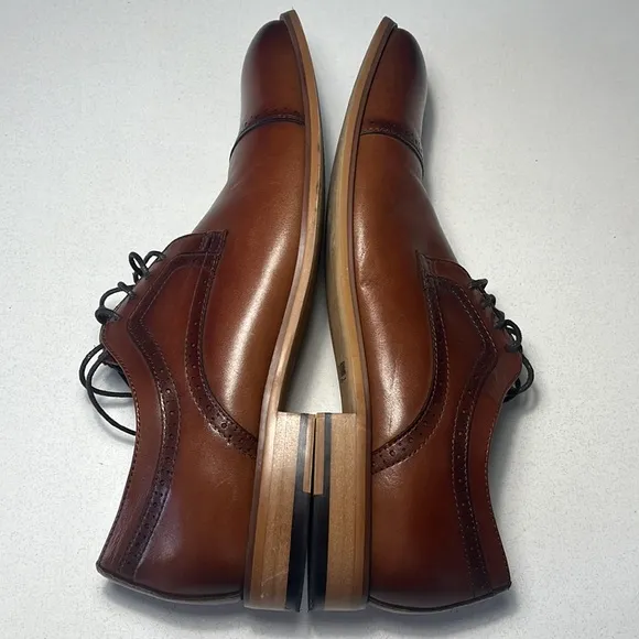 STACY ADAMS Dickinson Memory Foam Men’s Shoes Cognac Size 11