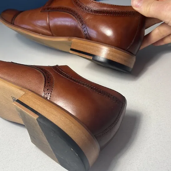STACY ADAMS Dickinson Memory Foam Men’s Shoes Cognac Size 11