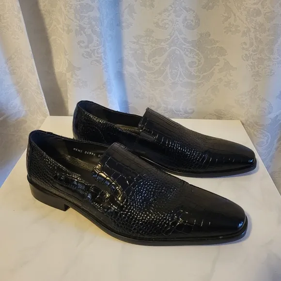 Stacy AdamsTedesco Oxford Lizard, Men's Dress Shoes, Size 11M, Black