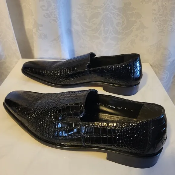 Stacy AdamsTedesco Oxford Lizard, Men's Dress Shoes, Size 11M, Black