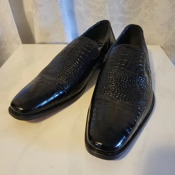 Stacy AdamsTedesco Oxford Lizard, Men's Dress Shoes, Size 11M, Black