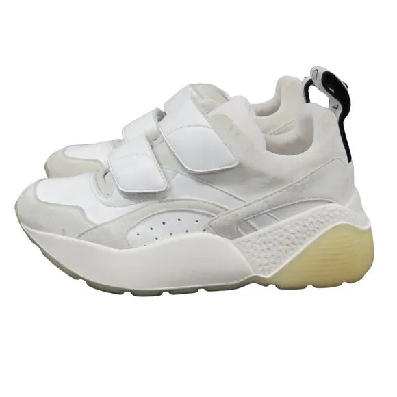 Stella McCartney Women Size 35 White Eclypse Hook &amp; Loop Sneakers