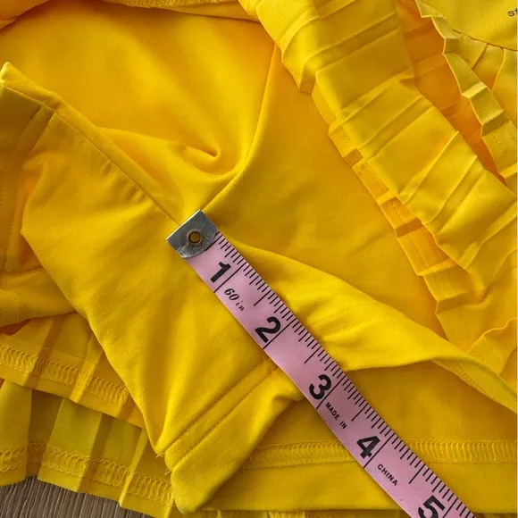 Stella Mccartney x Adidas Barricade Pleated TennisSkort Yellow size 40