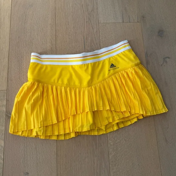 Stella Mccartney x Adidas Barricade Pleated TennisSkort Yellow size 40