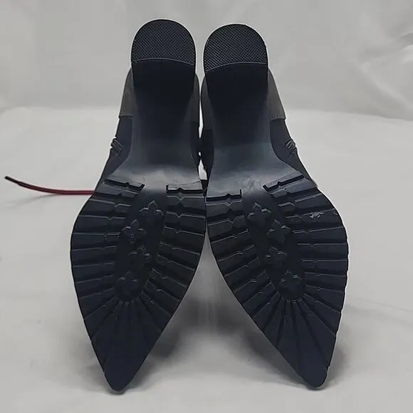 STEVE MADDEN KAREY ANKLE BOOTS BLACK SUEDE ZIP CLOSURE LACE-UPS 10 NWOB