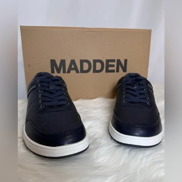 Steve Madden Men's M-Bassil Perforated Faux-Leather Sneakers size 8