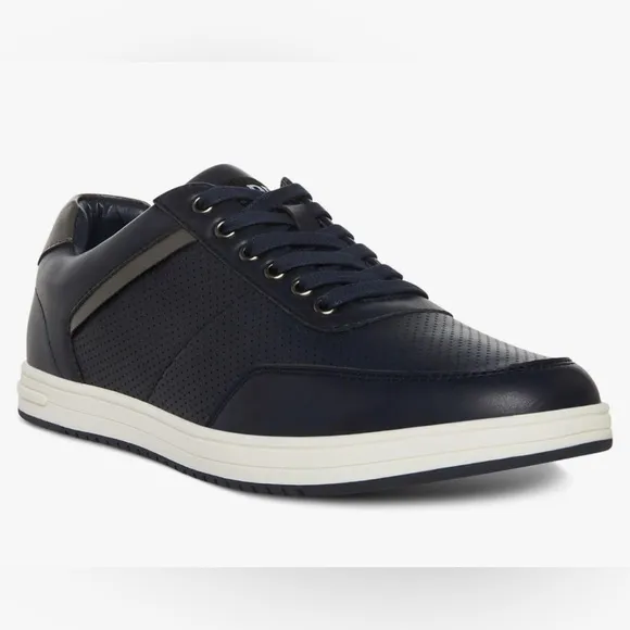 Steve Madden Men's M-Bassil Perforated Faux-Leather Sneakers size 8
