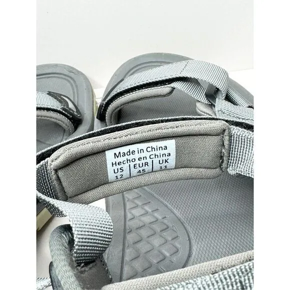Steve Madden Sandals Men’s Size 12 Crazee Open Toe Gray Sport Shoes