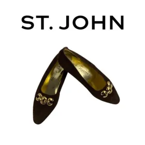 St. John Brown Flat Shoes  Sz 6.5B