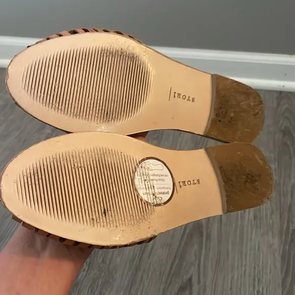 Storia Women's Tan Woven Slip-On Shoes