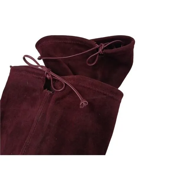 Stuart Weitzman BURGHANDY Over The Knee Boots Sz 8M Suede Leather Highland $980
