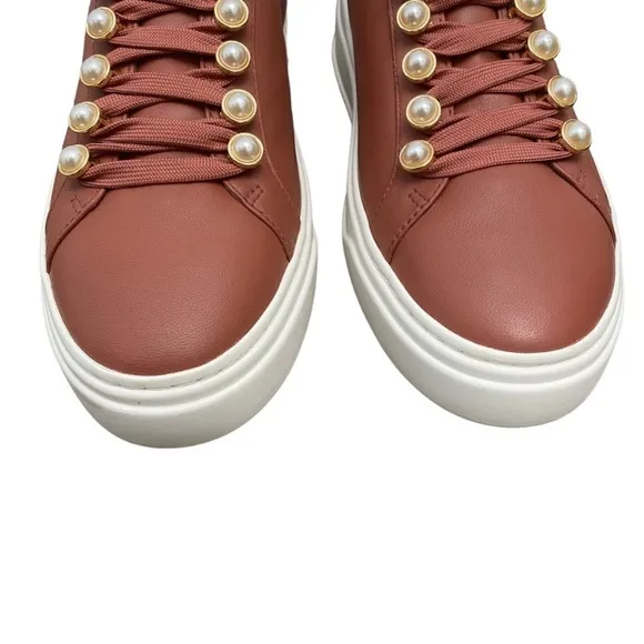 Stuart Weitzman Excelsa Sneaker In Burgundy Red