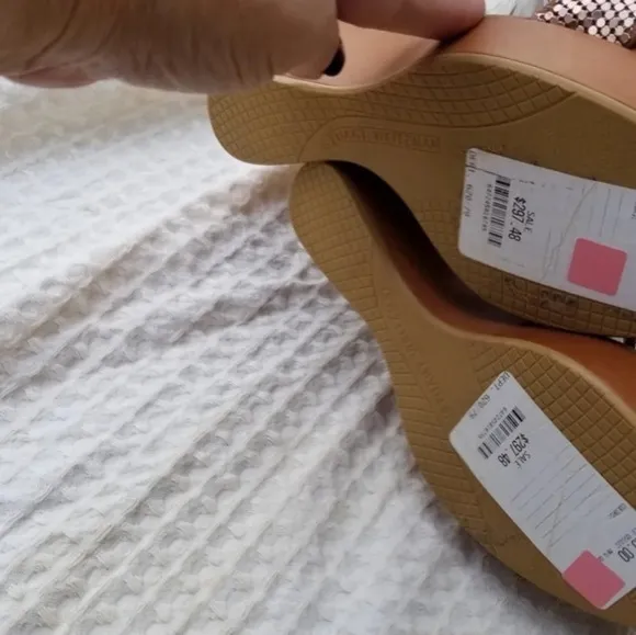 Stuart Weitzman  Leather and allumesh‎ sandals 9.5 NWD