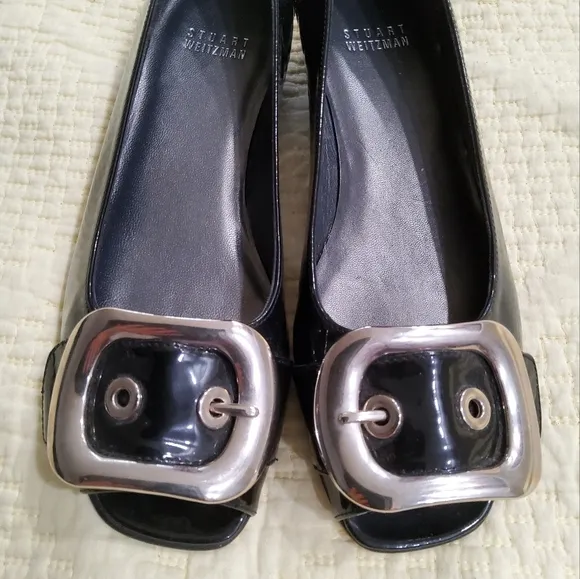 Stuart Weitzman Patent Leather Flat Shoes Size 6M