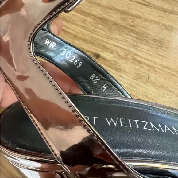 Stuart Weitzman Silver Platform Sandals