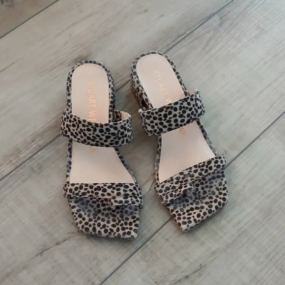 Stuart Weitzman Women's Leopard Print Sandals Size 6