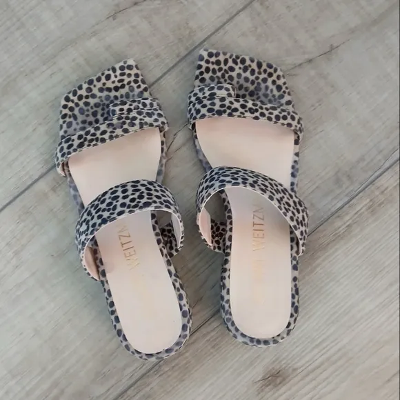 Stuart Weitzman Women's Leopard Print Sandals Size 6
