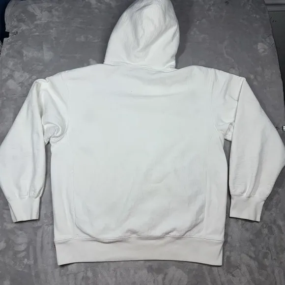 Supreme Small Box Logo Hooded Sweatshirt White Hoodie SIZE L *READ*