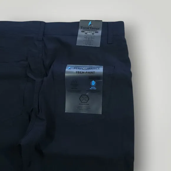 Tailor Vintage Pants 36x32 Mens Canaan Slim Fit Performance Casual Stretch Navy