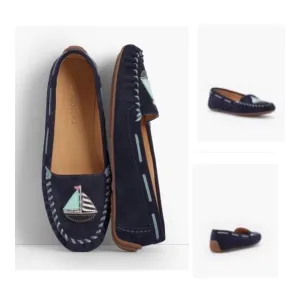 TALBOTS Indigo Blue Everson Novelty Mocassins