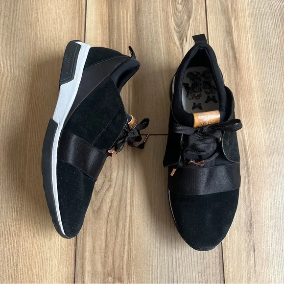 Ted Baker black sporty detail sneakers