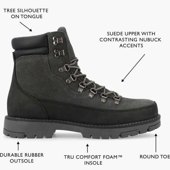 Territory Lace Up Water Resistant Boots. Size 10.5