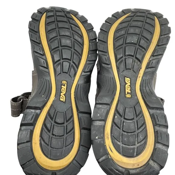 Teva Fisherman Sandals Mens Forebay 1001116 Hook &amp; Loop Brown Size US 8 Shoes