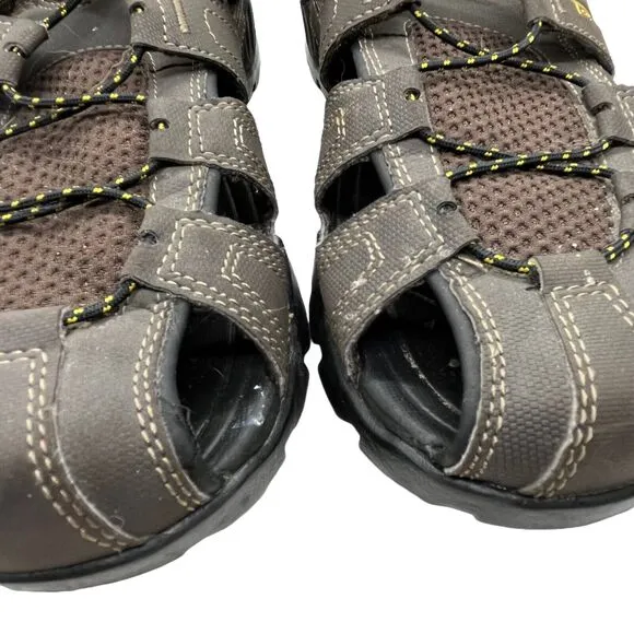 Teva Fisherman Sandals Mens Forebay 1001116 Hook &amp; Loop Brown Size US 8 Shoes