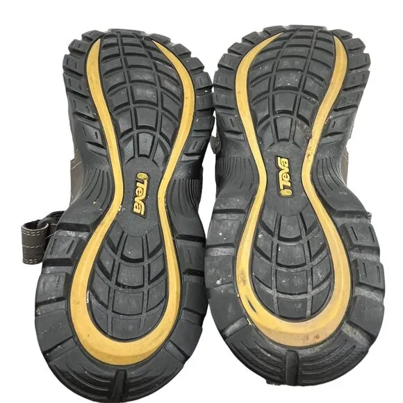 Teva Fisherman Sandals Mens Forebay 1001116 Hook &amp; Loop Brown Size US 8 Shoes