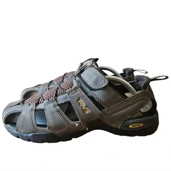 Teva Men's Fisherman Leather Hiking Sandals Shoes Size 9.